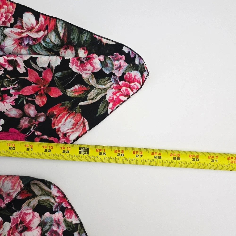 Uniquie Spectrum‎ Asymmetrial Hem Sleeveless Floral Print Top Multicolor M - Picture 8 of 9